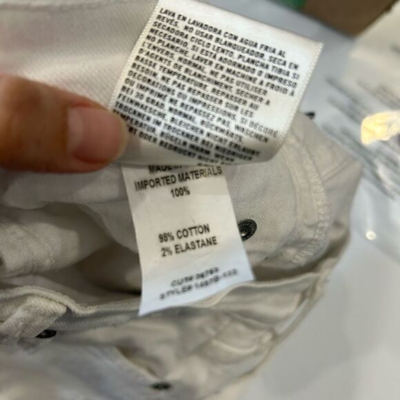 Citizens of Humanity Rocket Crop White Denim Distressed Skinny Jeans - Picture 12 of 14